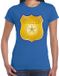 Bellatio Decorations Verkleed T-shirt dames - blauw - politie embleem - Carnaval/themafeesten S