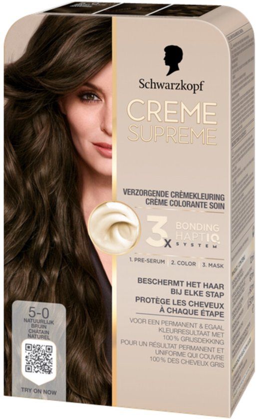 Schwarzkopf CREME SUPREME 5-0 Natuurlijk Bruin Permanente Haarverf