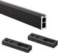 Merkloos / Sans marque Verstelbare kledingstang - Kaststang Garderobe - Kleding Opbergen - Sterke Aluminium Legering - Tot 110cm - Zwart