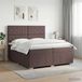 Maison Exclusive - Lit boxspring avec matelas marron foncé 200 x 200 cm tissu