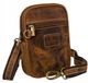 Peterson Sac bandoulière en cuir pour homme - Sac bandoulière/sac banane élégant en cuir brun vintage