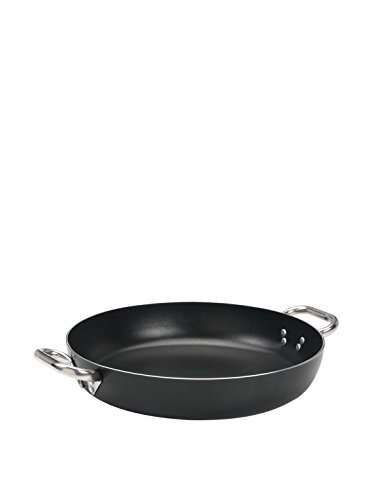 Pentole Agnelli Aluminium Zwart 3 Mm. Crystal Omelette Pan met 1 handvat, diameter 24 cm.