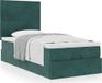 Maison Exclusive - Cadre de lit ottoman avec matelas, gris foncé, 90x190 cm, velours