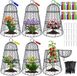 Holland Connections Cage de protection modulaire en métal - Inox et robuste - Pour semis, fleurs et légumes - 45 cm x 29 cm - 6 pièces