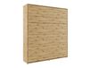 CONCEPTION PRO Lit mural escamotable 180x200 cm chêne artisan (vertical) avec matelas