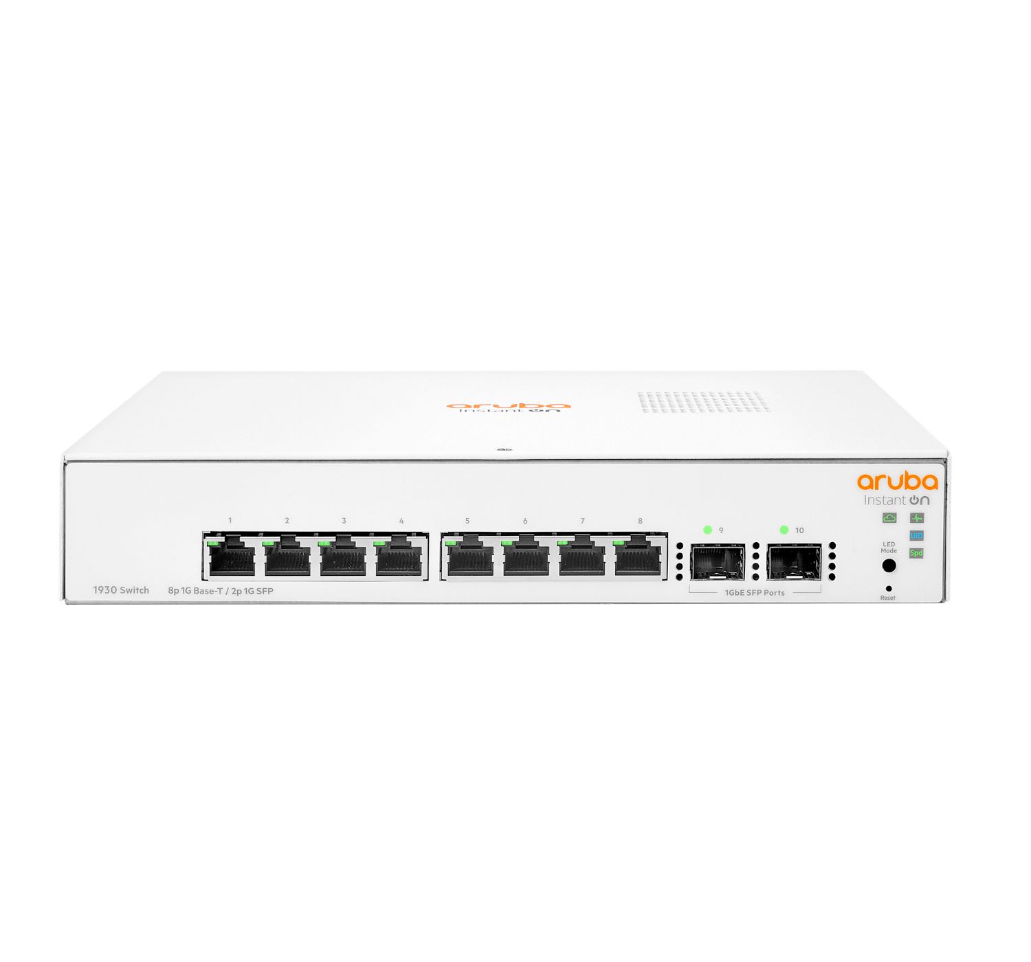 Aruba Instant On 1930 8-Port Gigabit Ethernet L2+ Managed Switch with 2 SFP Slots - White