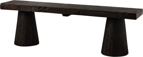 WOOOD Clyde Bankje - Hout - Donkerbruin