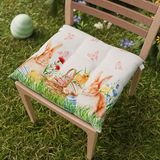PETTI Artigiani Italiani - Zitkussen voor keukenstoel, Pasen, set van 6 kussens voor stoelen, keuken, van microvezel met digitale druk en banden, 100% Made in Italy