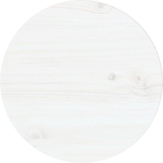 vidaXL Tafelblad - Ø30x2,5 cm - Massief Grenenhout - Wit