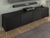 SURAFU Meuble tv-hifi 4 portes noir
