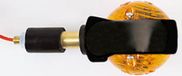 HIGHSIDER Smart "Oog"-koplamp/achterlicht set, zwarte behuizing / oranje lens (set van 2), voor en achter