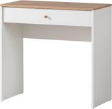 Hilda Kaptafel van bois in wit mat/kunsteiken decor - 80 x 40 x 78,5 cm tafel