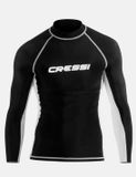 Cressi Rash Guard Man Lange Mouw Zwart/Wit S (48)