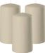 Enlightening Candles Bougie cylindrique/bougie pilier - 3x - beige - D6 x H15 cm - 58 heures de combustion