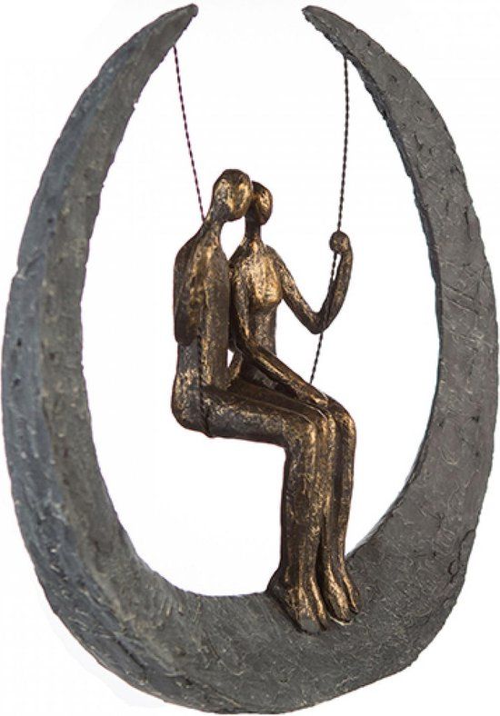 Gilde Sculptuur liefdesschommel / evenwicht vinden samen beeld