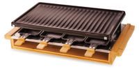 OEM Raclettegrill voor 8 personen, 1200 watt, antiaanbaklaag, bamboe
