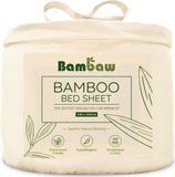 Bambaw Luxe Bamboe 1-Persoons Hoeslaken 140x200cm – Ivoor