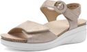ara Sandaal Zürich shell dames platte sandalen leer beige maat 38