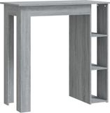 vidaXL Bartafel met schap 102x50x103,5 cm bewerkt hout grijs sonoma
