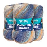 Utopia Crafts DK Ombre Multicolour Dubbel Breigaren 3X 100g (001)
