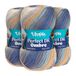 Utopia Crafts DK Ombre Multicolour Dubbel Breigaren 3X 100g (001)