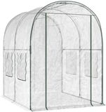 vidaXL Kweekkas met frame, 160 x 200 x 192,5 cm, PVC, transparant