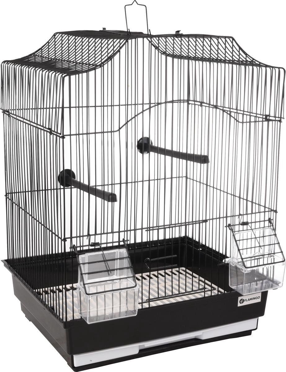 FLAMINGO Vogelkooi Lampung Zwart - 34 x 28 x 44.5 cm