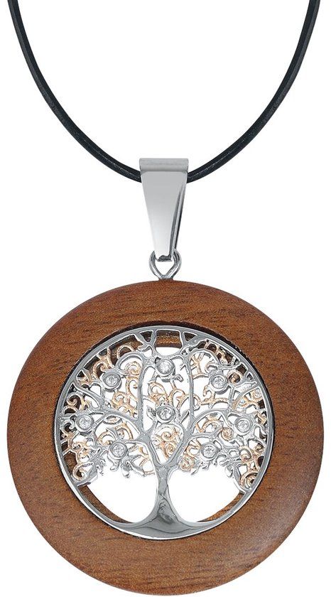 etNox Tree Of Life Unisex Halsketting - zilverkleurig