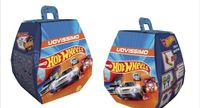 Hot Wheels Uovissimo JTC26 Paascadeauset met launcher en voertuig, spelletjes race & colour, mini-basketbalknuppel en sticker, speelgoed voor kinderen