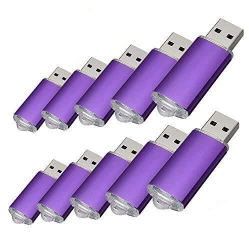 Fenglangrong 10 PAKC USB Flash Drive USB 2.0 Memory Stick Memory Drive Pen Drive violet 2 GB