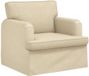vidaXL Bank Crème Stof 84 x 80 x 85 cm