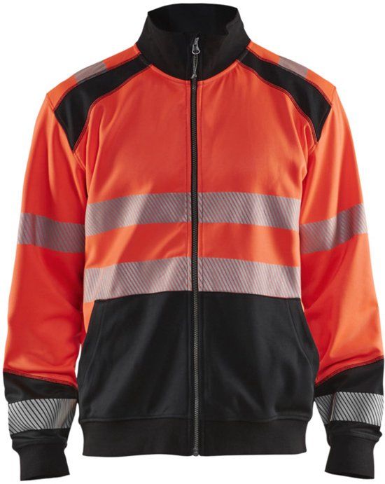 Blåkläder Sweatshirt hele rits High Vis 3558-2528