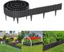 LARS360, 4,6 mètre, bordure de parterre avec aspect bois, bordure de jardin, bordure de parterre, bordure de pelouse, palissade de jardin, en plastique PP, 8 pièces - anthracite