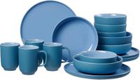 Gecombineerde Ritzenhoff & Breker Jasper Tafelservies 16-delig oceaanblauw