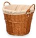 Kipit Storage Rieten opberg mand - gevlochten riet - bruin - 51 x 45 x 28 cm - met hengsels