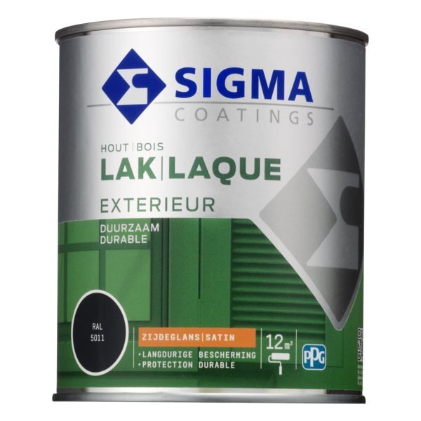 Sigma - Doe Het Zelf Sigma Houtlak exterieur zijdeglans - RAL 5011 - 0.75L