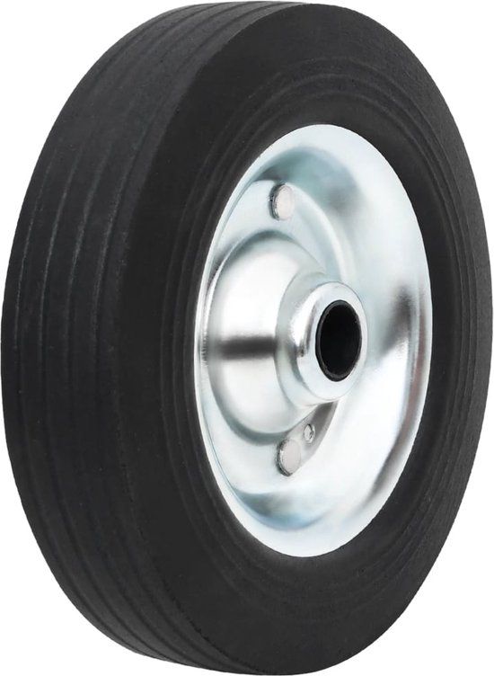 vidaXL Wiel voor stuurwiel Ø20x5 cm massief rubber en staal