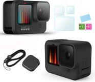 MOJOGEAR GoPro beschermset voor GoPro Hero 9 & 10 & 11 & 12 - 3x screenprotector & siliconen beschermhoes