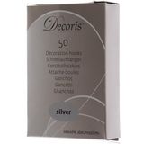 Decoris Kerstbalhaakjes - 150x st - zilver - 3,5 cm - ophanghaakjes - kerstboom - kerstballen