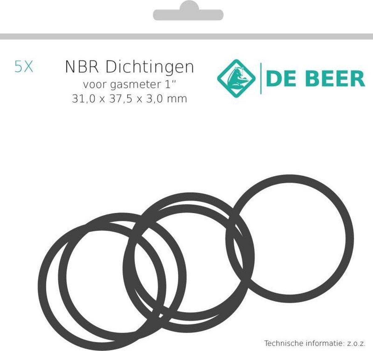 Beer, DE nbr ring 1 31x37,5x3,0 a 5 stuks dvgw-htb