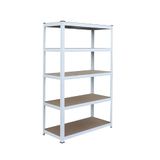 Relaxdays zware stelling met 5 legborden, 875 kg, 200x100x60 cm, hout/rood, voor kelder en garage