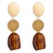 Club Manhattan oorbellen Bella goudkleurig/bruin