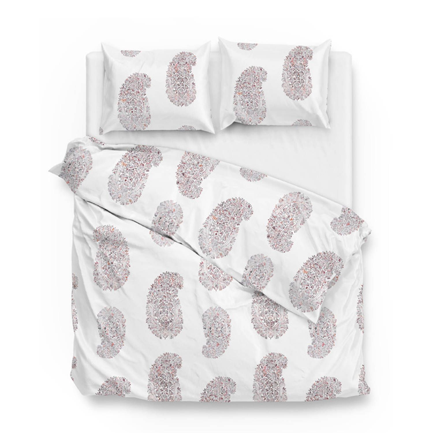 Zo!Home Yael Dekbedovertrek - Roze - 1-persoons 140x200/220 cm