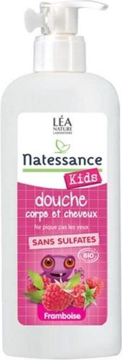 Natessance BEBE Shampoo douche Framboos - 500 ml