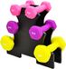 Bol Neopreen halters handgewichten set van 6, antislip, anti-rol, zeskantvorm, kleurrijk - 2/3/5 pond, paar 9 kg met rek dumbbell set