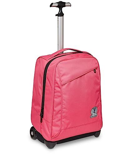 Trolley Invicta Trolley Benin Solid, roze, 2-in-1 schouderbanden voor rugzak, school en vrije tijd