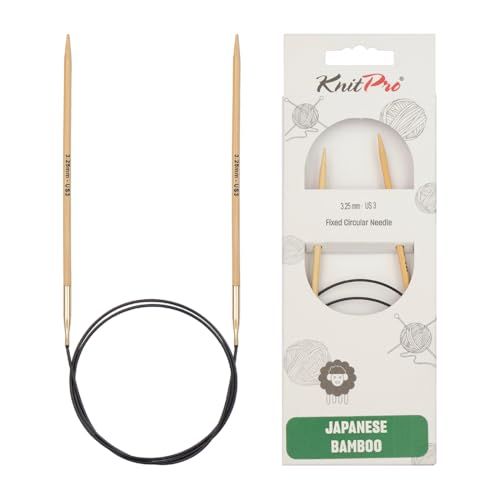 KnitPro K22237 rondbreinaald, bamboe, bruin, 60 cm x 3,25 mm