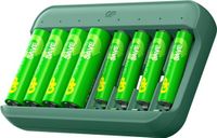 GP Charge&Save Batterijlader AA/AAA - Snellader USB-C 8-slot