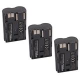 EXTENSILO 3 x batterijen, compatibel met Canon MV750i, MVX100i, MVX150i, MVX1, MVX1i, MVX2i camera, DSLR (1600 mAh, 7,4 V, Li-Ion)