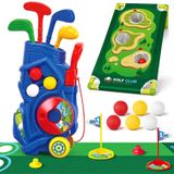 Kit de mini-golf, comprenant 23 pièces, avec tapis de putting, chariot de golf et 4 clubs